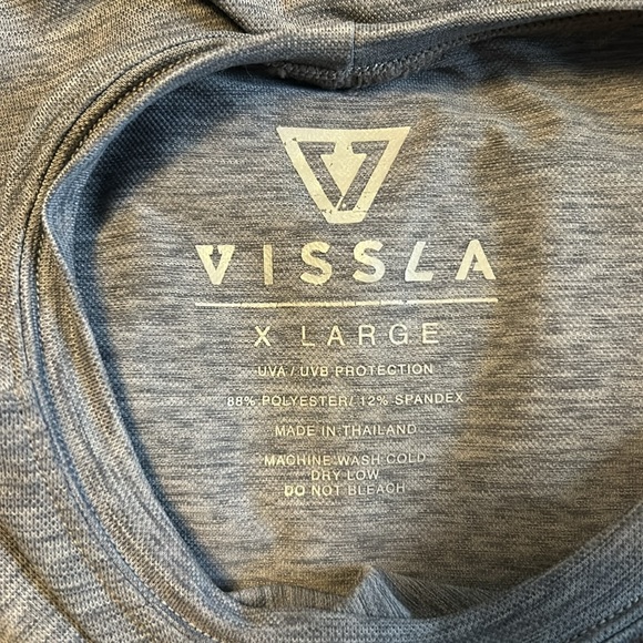 Vissla Surf Culture UVA Protection Men’s Size XL Gray Heather Long Sleeve Tee - Picture 12 of 14